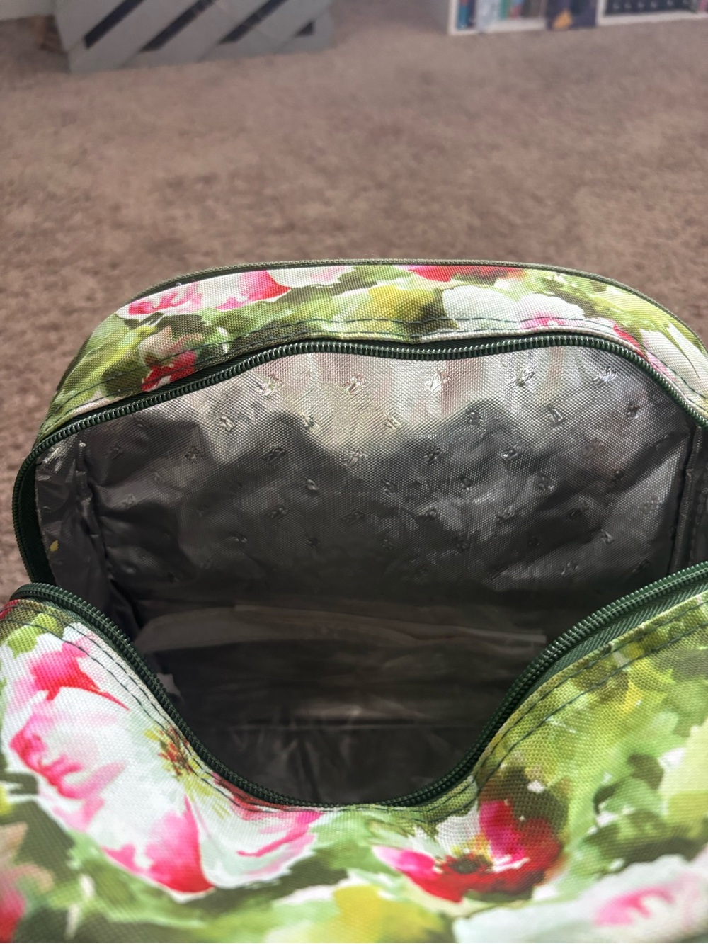 Floral Green Cooler Backpack - Women Bags - Picture 7 of 8